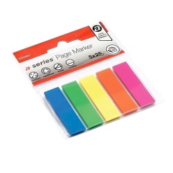 Index A-series, autoadeziv, plastic,  12 x 44 mm, 5 culori/set, 25 file/culoare Index A-series, autoadeziv, plastic,  12 x 44 mm, 5 culori/set, 25 file/culoare
