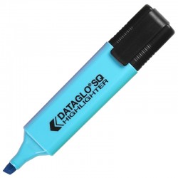 Textmarker Dataglo, corp dreptunghiular, varf 1-5 mm, albastru