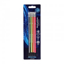 Creion grafit HB Zenith, triunghiulare, cu radiera, 4 bucati/blister Creion grafit HB Zenith, triunghiulare, cu radiera, 4 bucati/blister