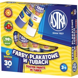 Tempera Astra 30 ml, 6 culori Tempera Astra 30 ml, 6 culori