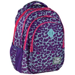 Ghiozdan Hash HS-214, 4 compartimente, design animal print