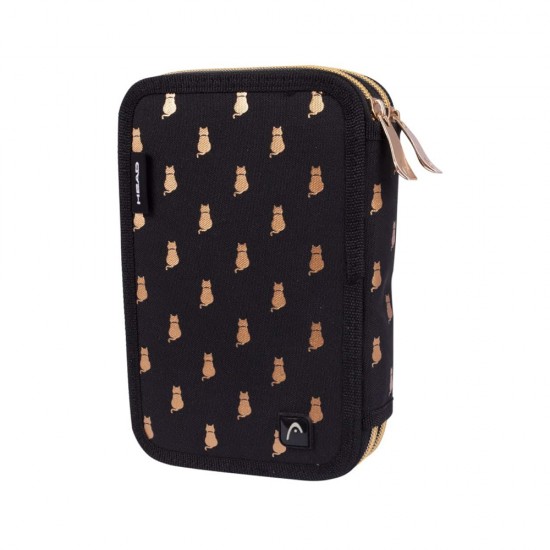 Penar scolar Astra Head, neechipat, 2 coppartimente, Golden Kitty