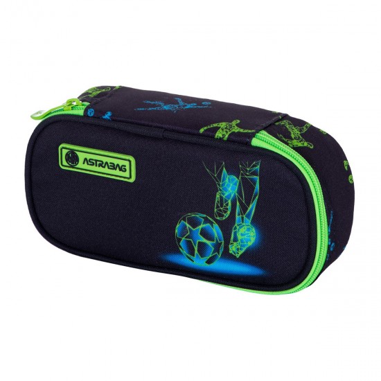 Penar scolar Astra AC6, neechipat, 1 compartiment, design fotbal