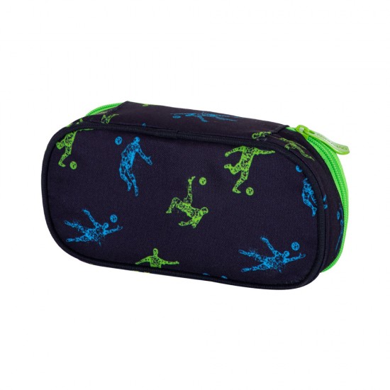 Penar scolar Astra AC6, neechipat, 1 compartiment, design fotbal