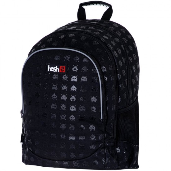 Ghiozdan Astra, Hash AB350, 3 compartimente, negru