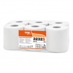 Rola prosoape cu derulare centrala, Celtex 3232S, 2 straturi, alb, 108 m, 450 portii