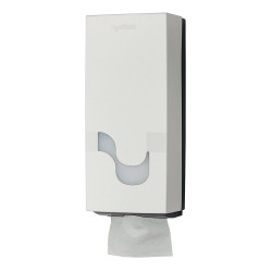 Dispenser Celtex, Megamini, pentru hartie igienica intercalata, ABS, alb Dispenser Celtex, Megamini, pentru hartie igienica intercalata, ABS, alb