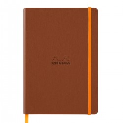 Notebook A5 Rhodiarama, 80 file, ivory, dictando, cupru