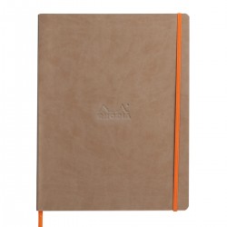 Notebook  A4+ Rhodiarama, 80 file, ivory dictando, taupe Notebook  A4+ Rhodiarama, 80 file, ivory dictando, taupe