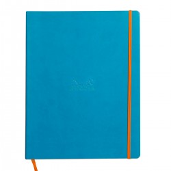 Notebook  A4+ Rhodiarama, 80 file, ivory dictando, turcoaz Notebook  A4+ Rhodiarama, 80 file, ivory dictando, turcoaz