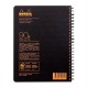 MeetingBook cu spira A5+ Rhodiactive, 80 file, negru