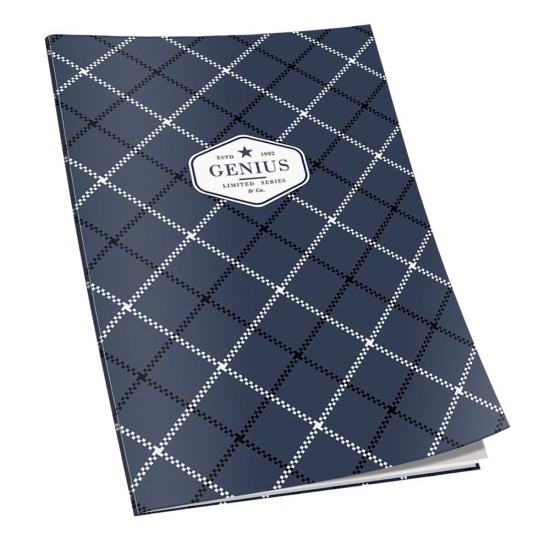 Caiet cusut A6, 80 file, 70 g, dictando, coperta design carouri