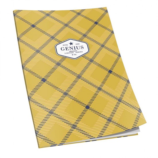 Caiet cusut A6, 80 file, 70 g, dictando, coperta design carouri