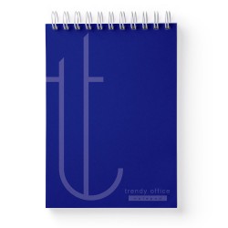 Blocnotes, Trendy blue, cu spira, A5, 70 file, dictando Blocnotes, Trendy blue, cu spira, A5, 70 file, dictando
