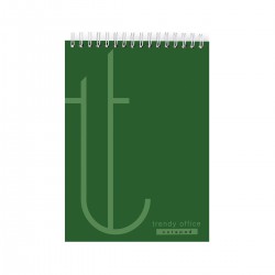 Blocnotes cu spira, Trendy Green, A5, dictando, 80 file Blocnotes cu spira, Trendy Green, A5, dictando, 80 file