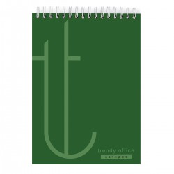 Blocnotes cu spira, Trendy Green, A4, matematica, 80 file Blocnotes cu spira, Trendy Green, A4, matematica, 80 file