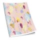 Caiet cu spira B6, 80 file, 70 g, coperta diverse modele, matematica