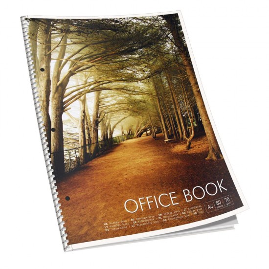 Caiet studentesc A4+, 80 file, 70 g, matematica, coperta design peisaje