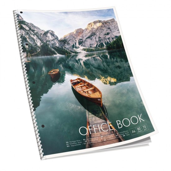 Caiet studentesc A4+, 80 file, 70 g, matematica, coperta design peisaje