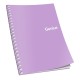 Caiet cu spira A6, 80 file, 70 g, matematica, coperta culori reci