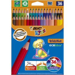 Creioane colorate Bic Evolution, 36 culori/set