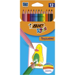 Creioane colorate Bic Tropicolors, 12 culori/set