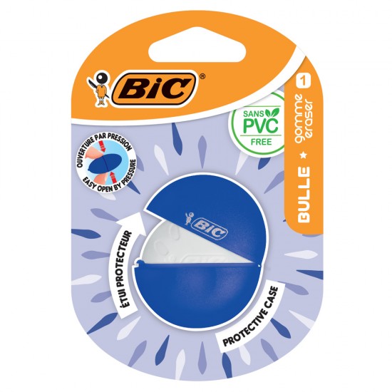 Radiera Bic Bulle, diverse culori, blister
