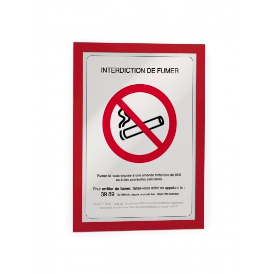 Display magnetic Durable Duraframe, A4, rosu, 2 bucati/set