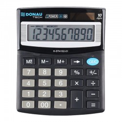 Calculator de birou Donau Tech, 122 x 100 x 32 mm, 10 digiti, negru Calculator de birou Donau Tech, 122 x 100 x 32 mm, 10 digiti, negru