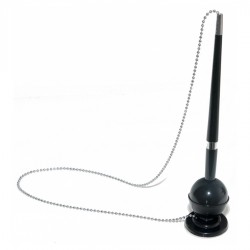 Pix cu lant metalic Office Products, suport autoadeziv, scriere albastra Pix cu lant metalic Office Products, suport autoadeziv, scriere albastra