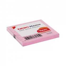 Notite adezive, Noki, 75 x 75 mm, roz, 80 file/set