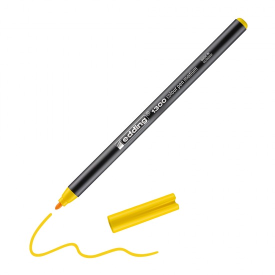 Marker Edding 1300, tip carioca, varff 2 mm, galben