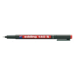 Marker permanent Edding OHP 140S, corp plastic, varf rotund, 0.3 mm, rosu Marker permanent Edding OHP 140S, corp plastic, varf rotund, 0.3 mm, rosu