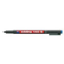 Marker permanent Edding OHP 140S, corp plastic, varf rotund, 0.3 mm, albastru Marker permanent Edding OHP 140S, corp plastic, varf rotund, 0.3 mm, albastru