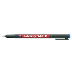 Marker permanent Edding OHP 141F, corp plastic, varf rotund, 0.6 mm, albastru Marker permanent Edding OHP 141F, corp plastic, varf rotund, 0.6 mm, albastru