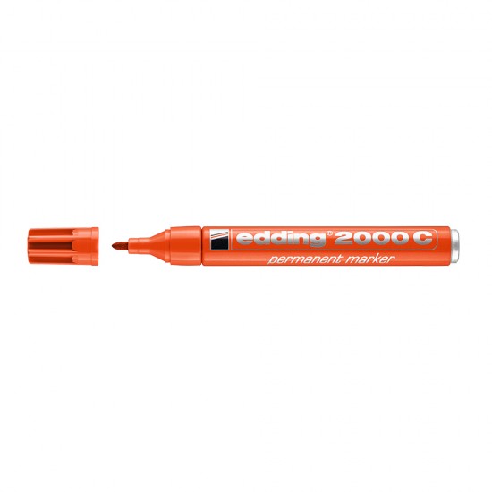 Marker permanent Edding 2000, varf rotund 1.5-3 mm, orange