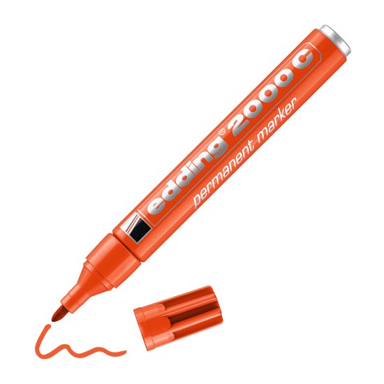 Marker permanent Edding 2000, varf rotund 1.5-3 mm, orange