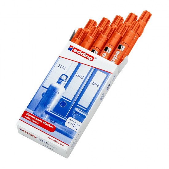Marker permanent Edding 2000, varf rotund 1.5-3 mm, orange