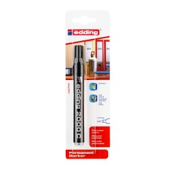 Marker permanent Edding 2000, varf rotund 1.5-3 mm, negru, blister Marker permanent Edding 2000, varf rotund 1.5-3 mm, negru, blister