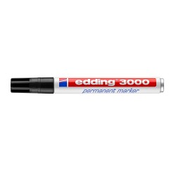 Marker permanent Edding 3000, varf 1.5-3 mm, negru Marker permanent Edding 3000, varf 1.5-3 mm, negru