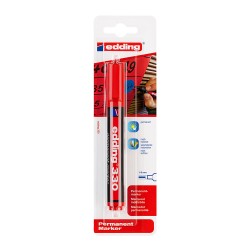 Marker permanent Edding 330, varf retezat 1-5 mm, rosu, blister Marker permanent Edding 330, varf retezat 1-5 mm, rosu, blister