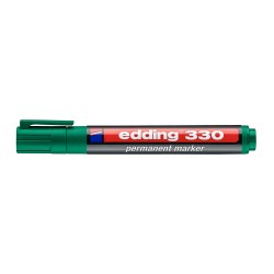 Marker permanent Edding 330, varf retezat 1-5 mm, verde Marker permanent Edding 330, varf retezat 1-5 mm, verde