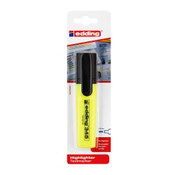 Textmarker Edding 345, varf retezat, 2-5 mm, galben, blister