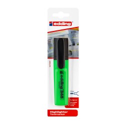 Textmarker Edding 345, varf retezat, 2-5 mm, verde, blister