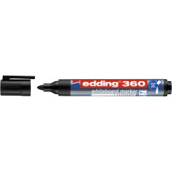 Marker Edding 360 pentru tabla, varf 1.5-3 mm, negru Marker Edding 360 pentru tabla, varf 1.5-3 mm, negru