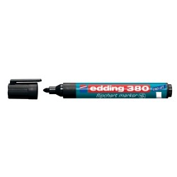Marker Edding 380 pentru flipchart, varf rotund, 1.5-3 mm, negru Marker Edding 380 pentru flipchart, varf rotund, 1.5-3 mm, negru