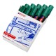 Marker permanent Edding 390, corp plastic, varf retezat 4-12 mm, verde