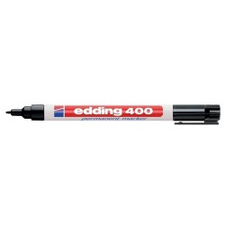 Marker permanent Edding 400, corp plastic, varf rotund, 1 mm, negru Marker permanent Edding 400, corp plastic, varf rotund, 1 mm, negru