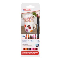Marker Edding 4200 pentru portelan, culori calde, varf 1-4 mm, 6 bucati/set Marker Edding 4200 pentru portelan, culori calde, varf 1-4 mm, 6 bucati/set