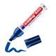 Marker permanent Edding 500, corp metalic, varf retezat 2-7 mm, albastru